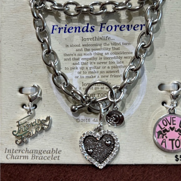 Love this Life Women's 8" Silver Interchangeable Charm Toggle Bracelet - Picture 8 of 11